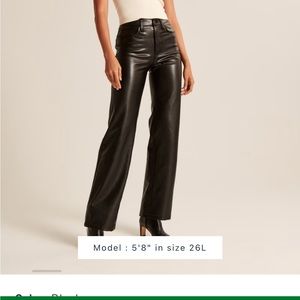 Abercrombie & Fitch vegan leather 90’s relaxed pants